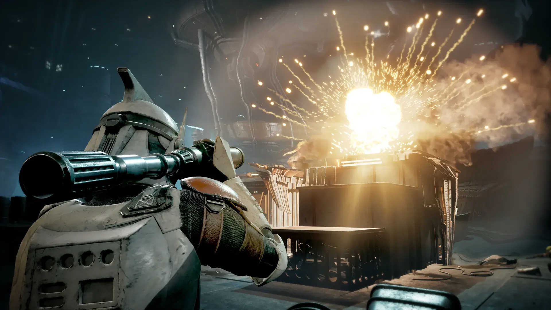 A Zero Company Operator firing during a combat mission
