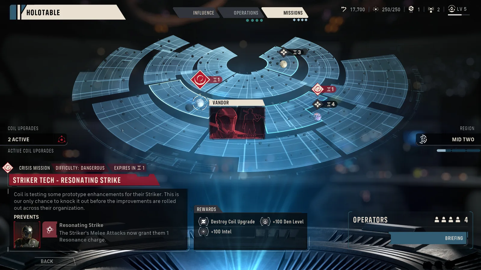 Zero Company Holotable mission map
